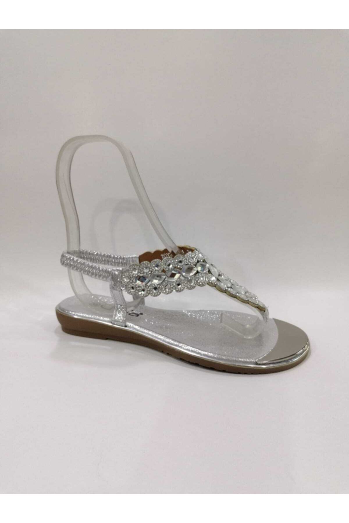 Guja Kadın Gümüş Taşlı Parmak Arası Sandalet