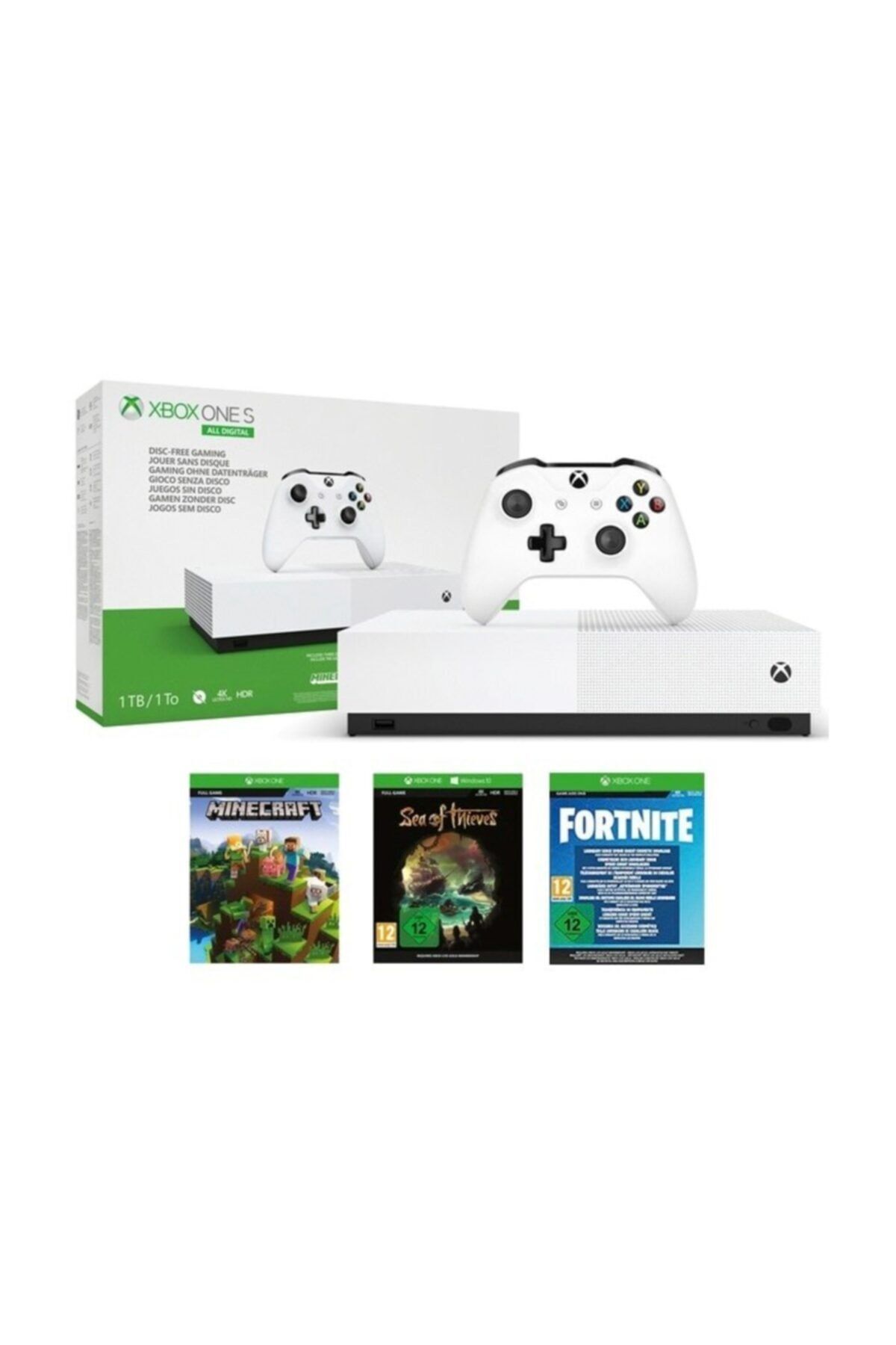 Microsoft Xbox One S 1Tb All Digital 3 Oyun + 1 Kol
