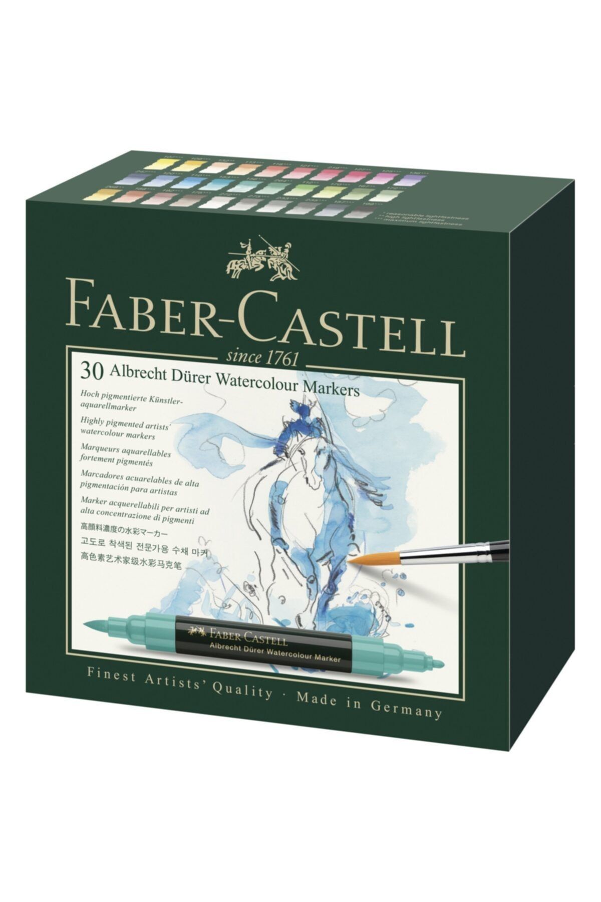 Faber Castell Albrecht Dürer Watercolour Marker Fırça Uçlu Kalemi Seti 30 Renk