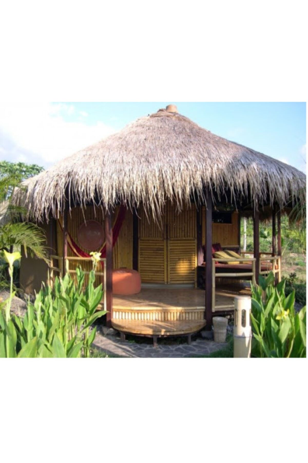 Ekodoğa Bambu Otu 3x2 M 1 Adet Çatı Otu Bali Evi Otu Gölgelik Ot Dekoratif Ot Çatı Kaplama Kamelya Otu