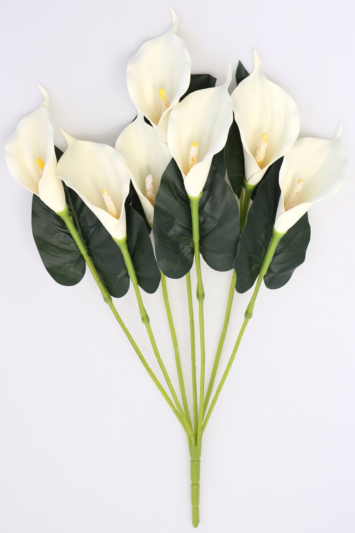 Yapay Çiçek Deposu Dekoratif Kırık Beyaz 7li Gala Bitkisi Demeti 60 cm