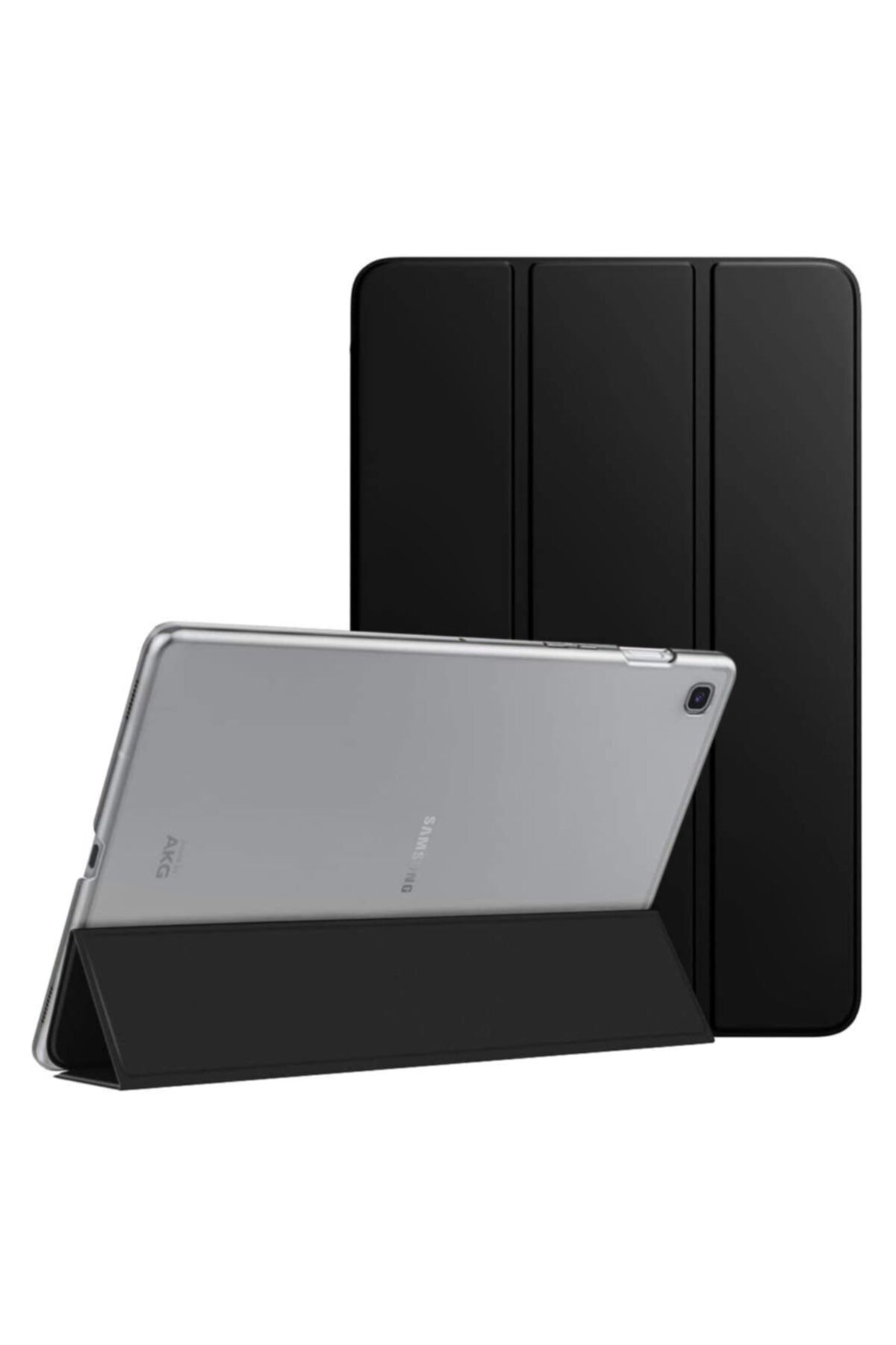 Microsonic Siyah Samsung Galaxy Tab S6 Lite Slim Translucent Back Smart Cover Kılıf 10.4" P610