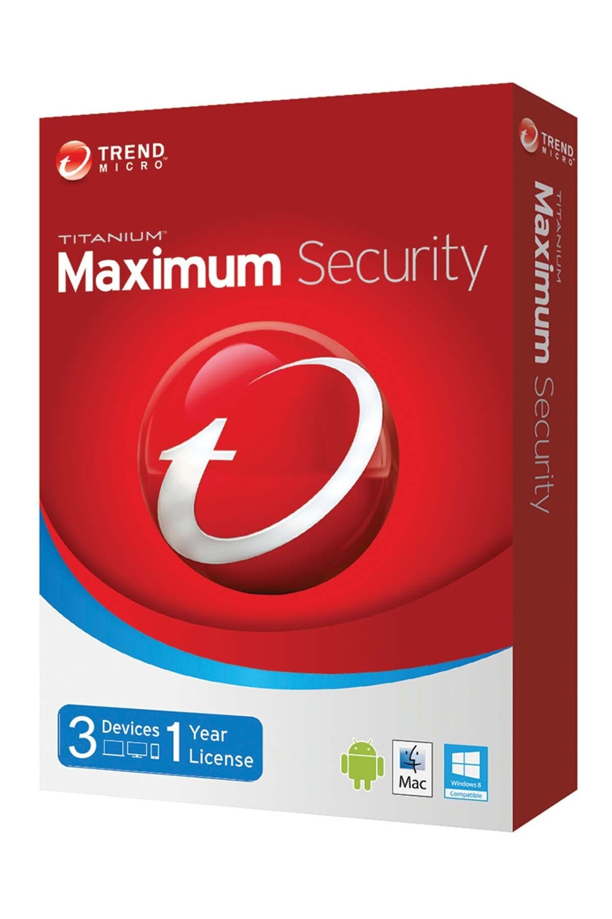 TREND MICRO Maxımum Security 3 Kullanıcı 1 Yıl