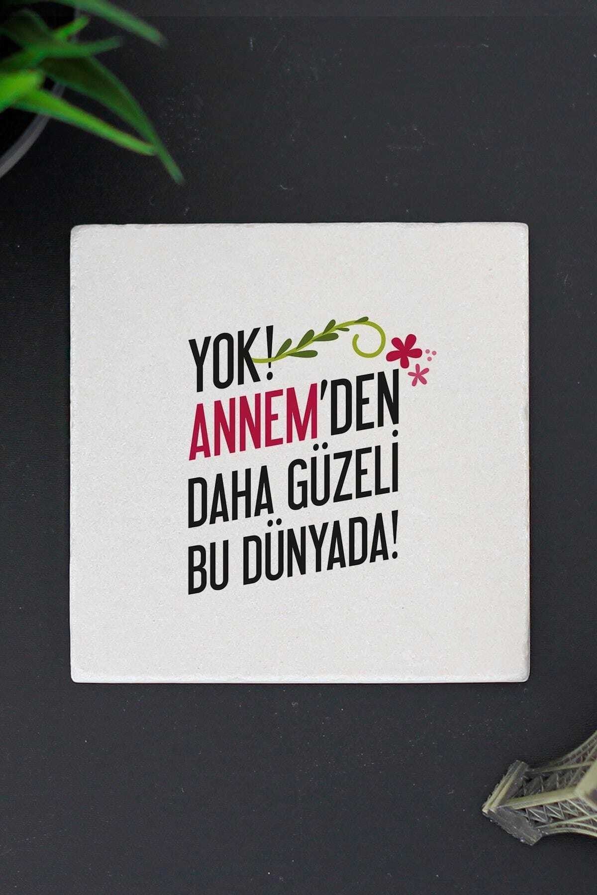GiftStore Anneye Güzel Sözler Taş Bardak Altı
