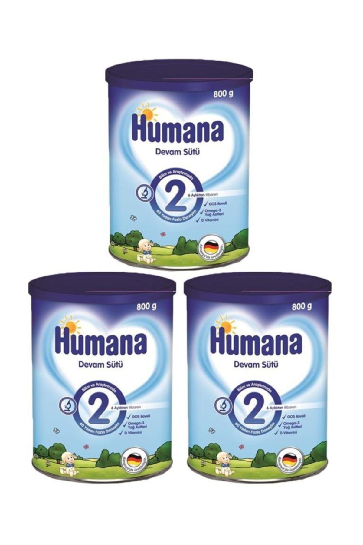 Humana 2 devam sütü 800 gr 3'lü