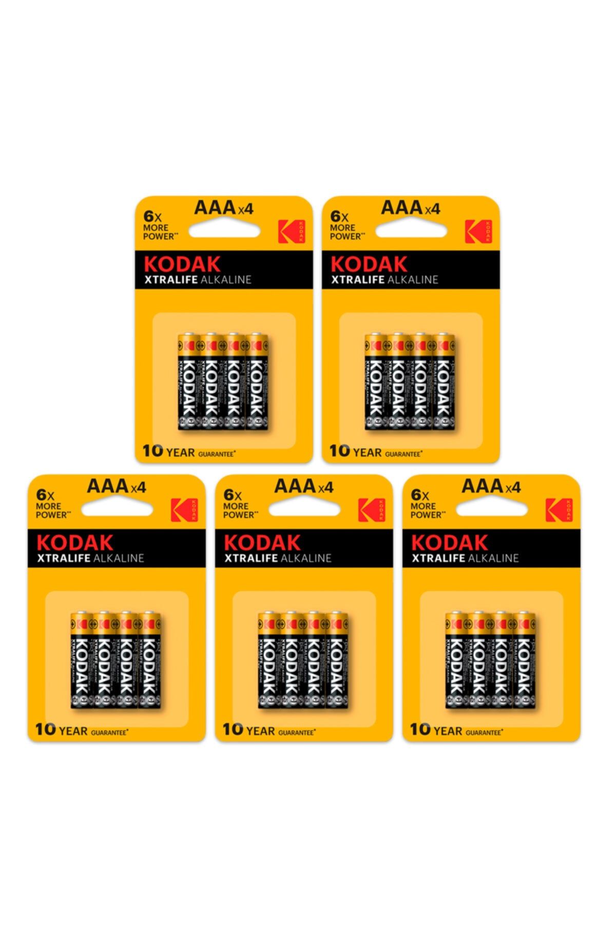 Kodak Xtralife Alkalin (5x4) 20 Adet - Alkalin ince Pil - Ekonomik Paket