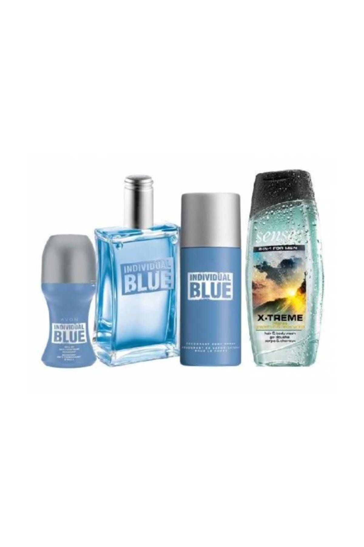 Avon Individual Blue Edt 100 Ml Erkek Parfüm 4 Lü Set