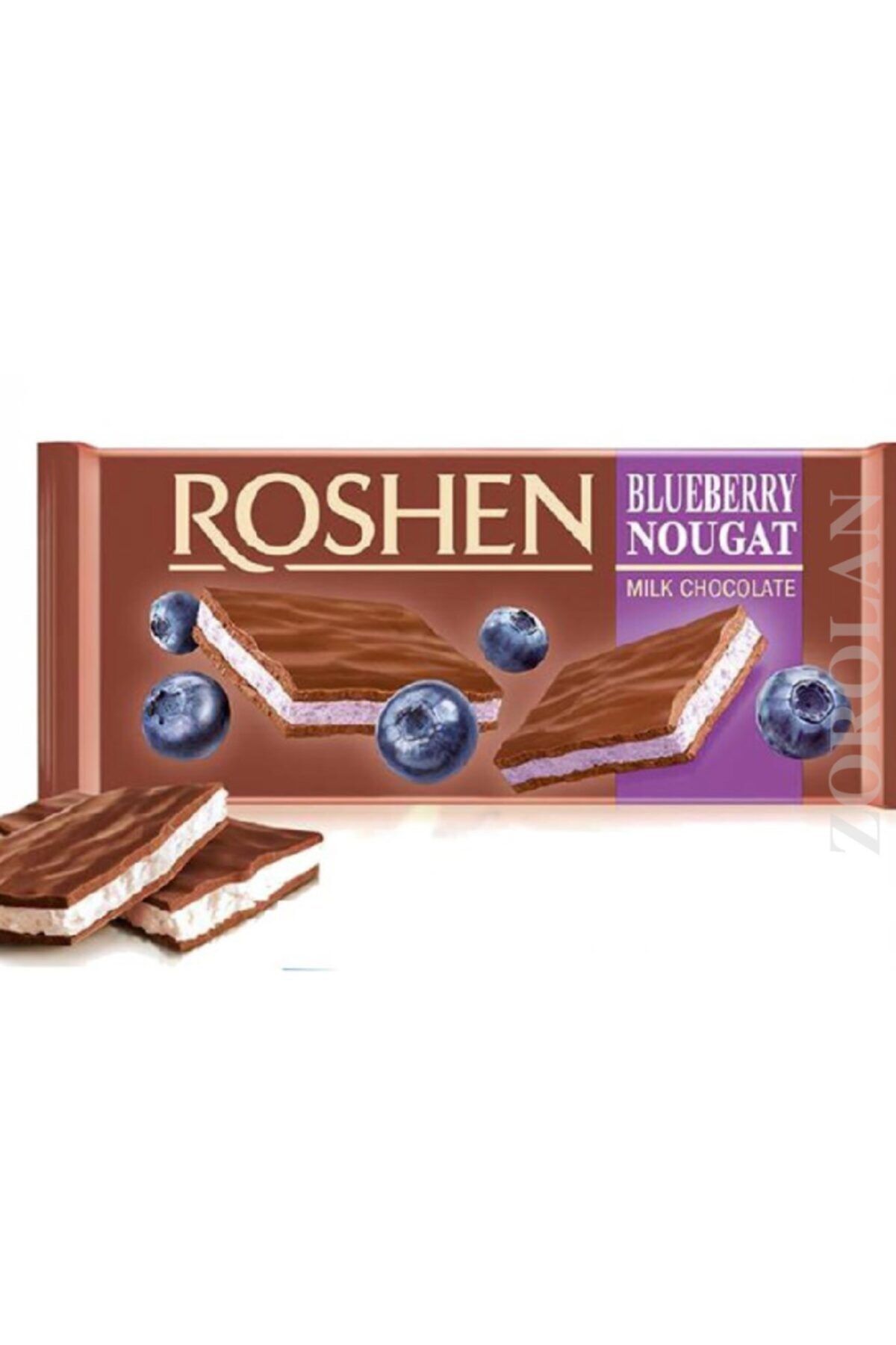 Nestle Roshen blueberry  nougat milk chocolate 90gr