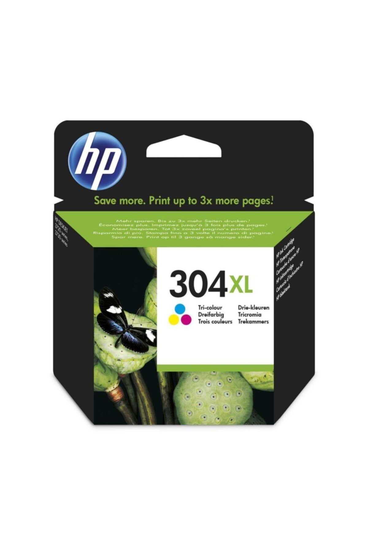 HP 304XL N9K07AE / Deskjet 2600/2620/2630 /3720 / 3730 / 3732 Renkli Orjinal Kartuş