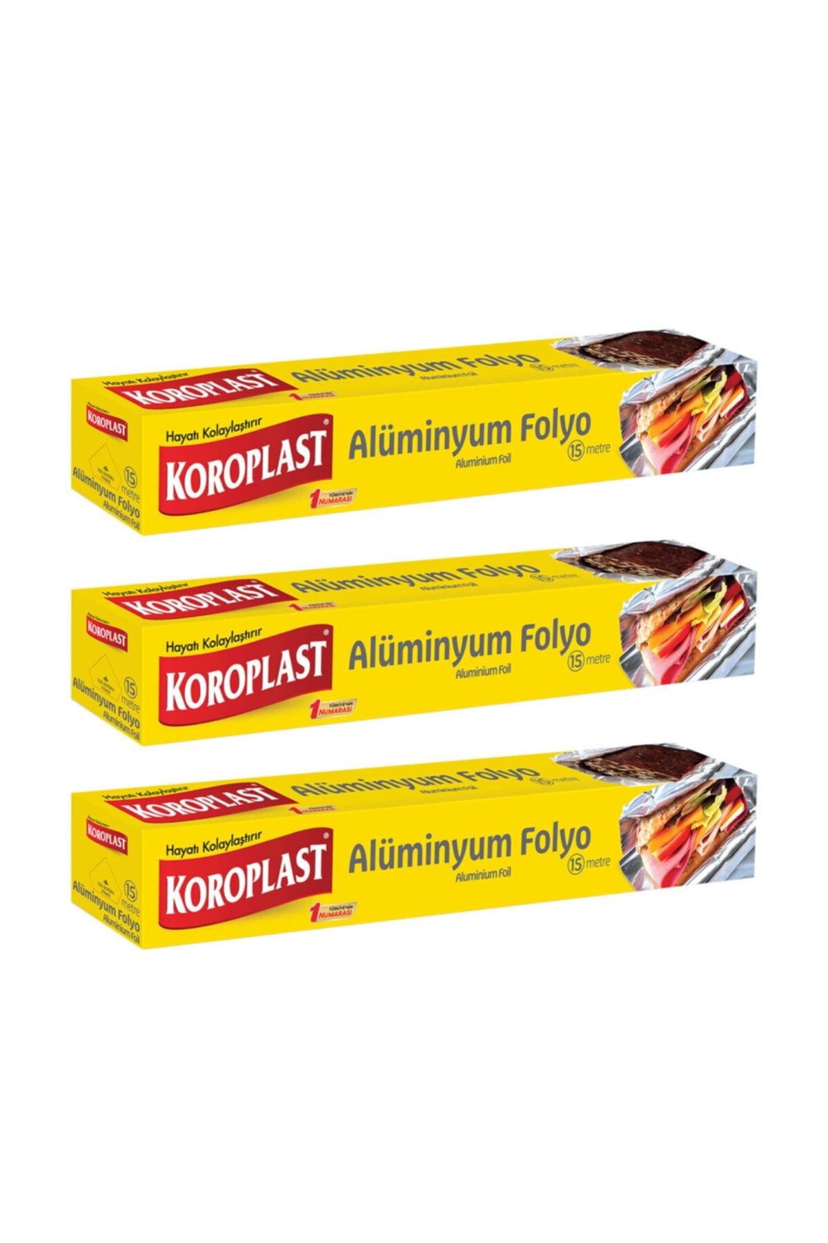 Koroplast Alüminyum Folyo 15 Metre - 3'lü