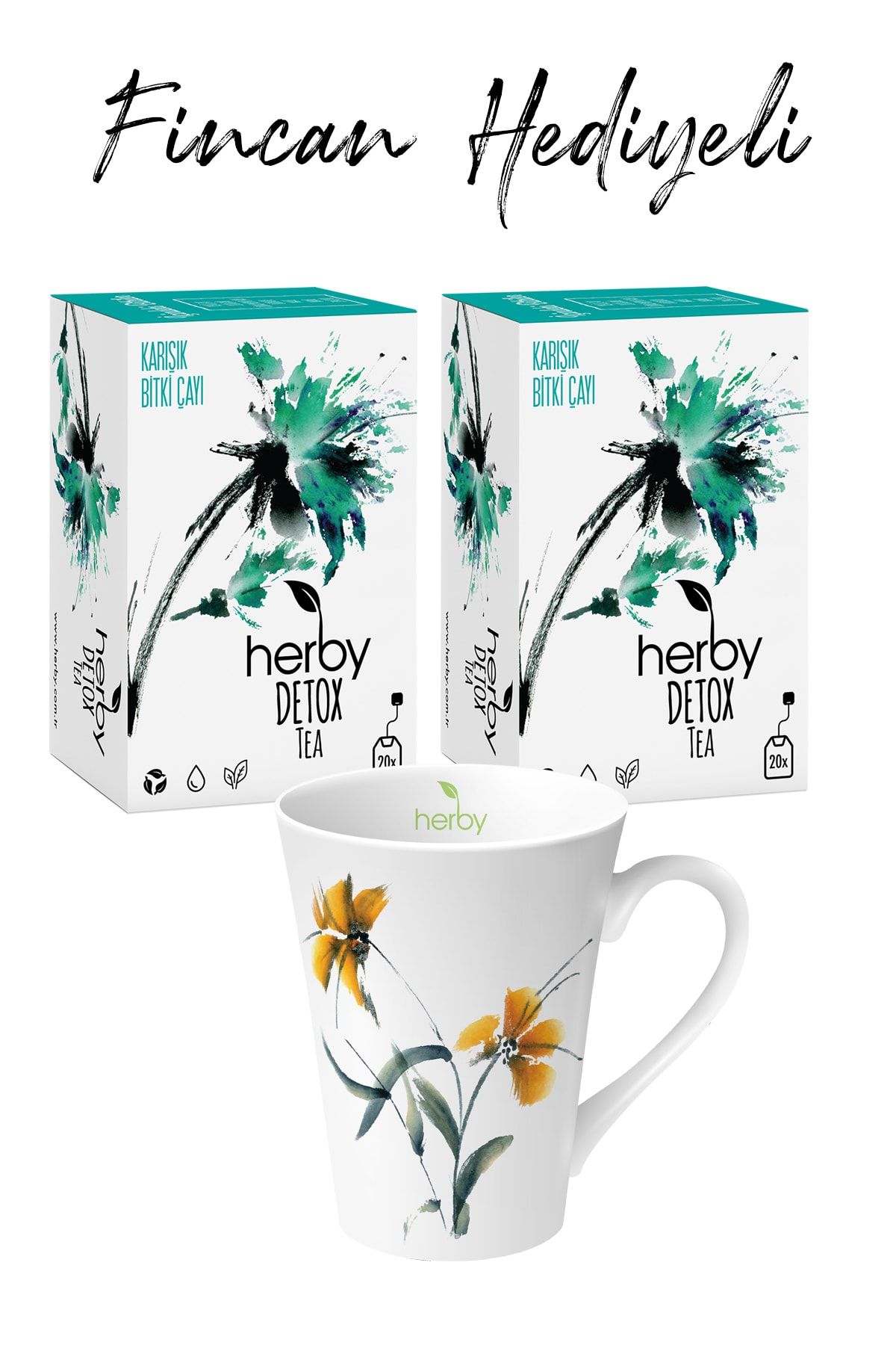 Herby Fincan Hediyeli  Herby Detox Tea / Arınma Çayı 2'li Paket