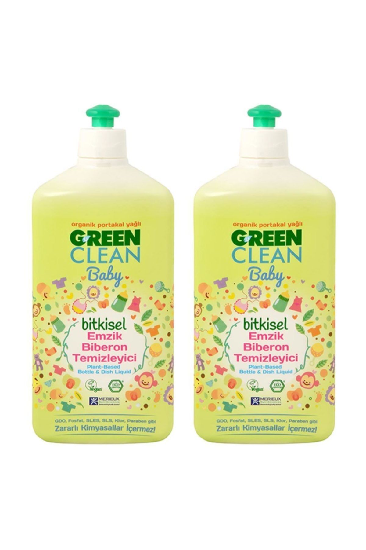 Green Clean Organik Portakal Yağlı Baby Biberon Emzik Temizleyici 500 ml - 2'li set