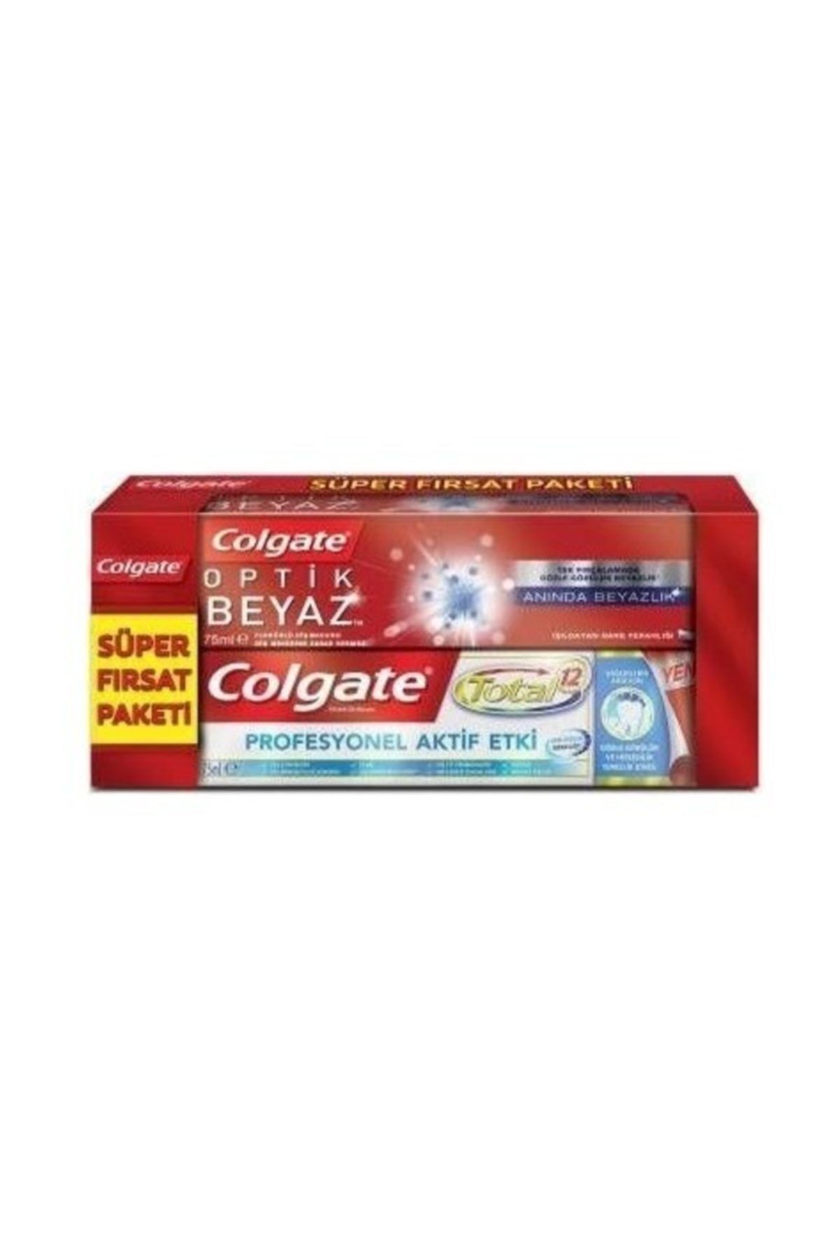 Colgate Total Pro Aktif Etki+Optik Beyaz Diş Macunu 75 ml