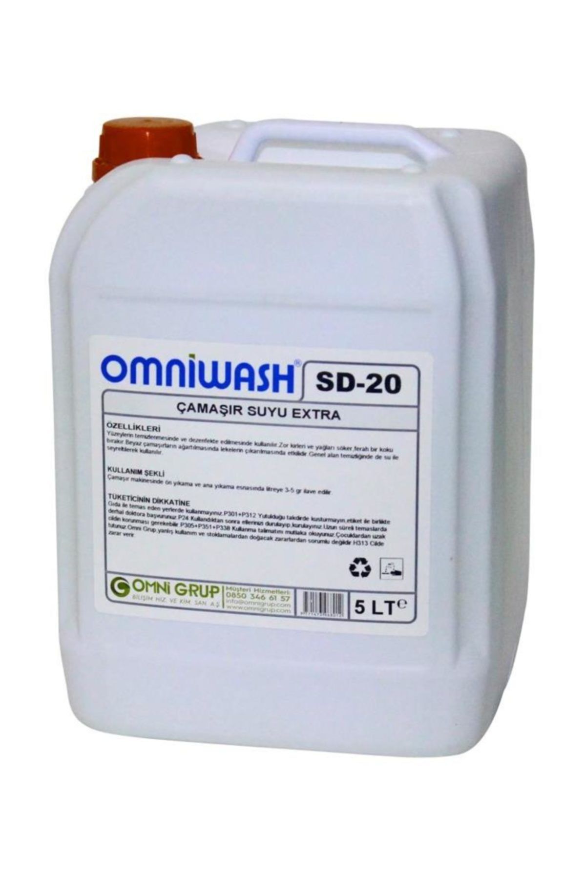 Omniwash Sd-20 5 Litre Çamaşır Suyu Extra