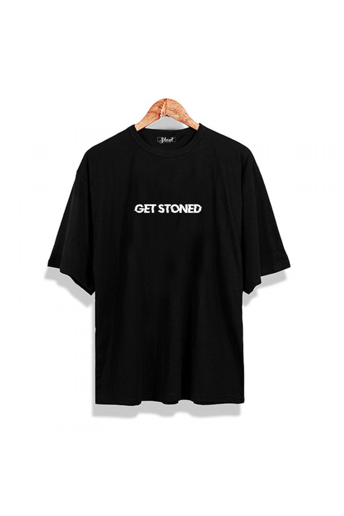 Shout Erkek Oversize Get Stoned Oldschool Unisex T-shirt