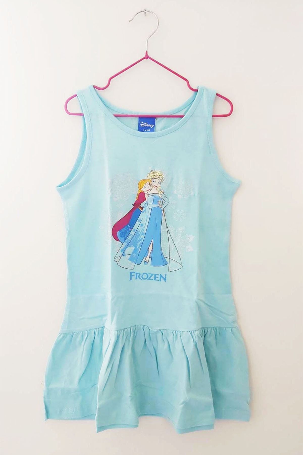 DİSNEY Kız Çocuk Turkuaz Disney Frozen Elbise