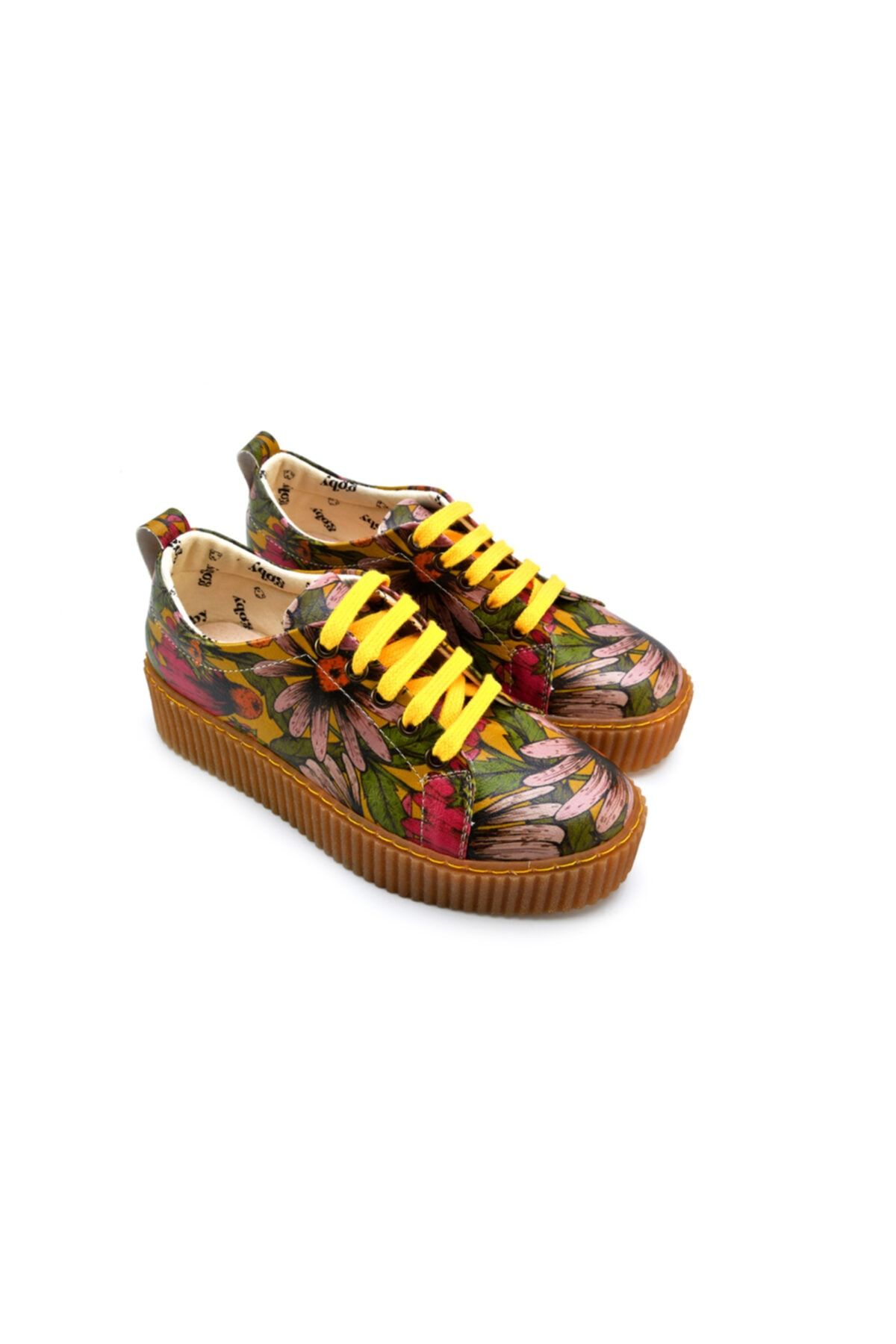 Goby Kadın Çiçek Desenli  Spor Ayakkabı