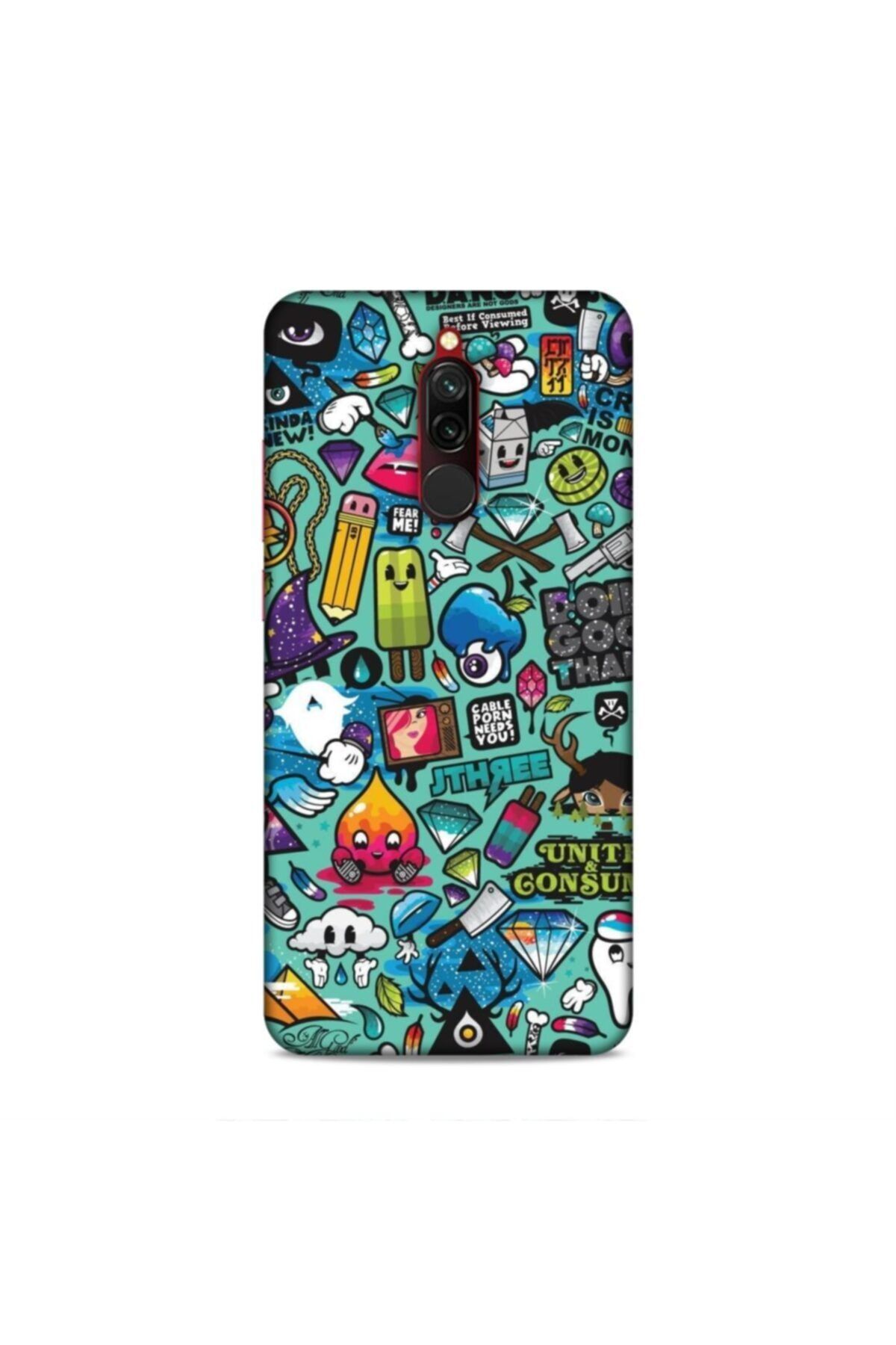 Pickcase Xiaomi Redmi 8 Kılıf Desenli Arka Kapak Unite Gonsum