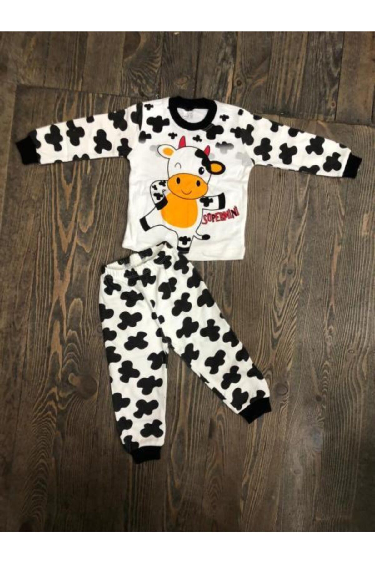 Rashoo Çocuk Inek Desenli  Pijama Takımı
