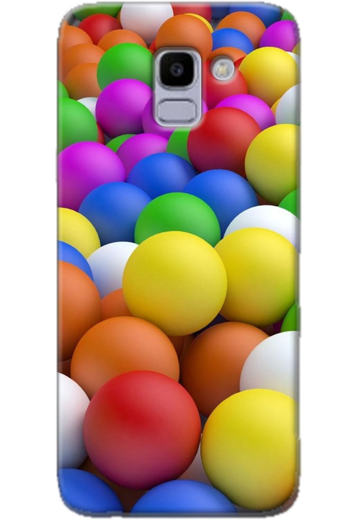 Noprin Samsung Galaxy J6 Kılıf Silikon Baskılı Desenli Arka Kapak