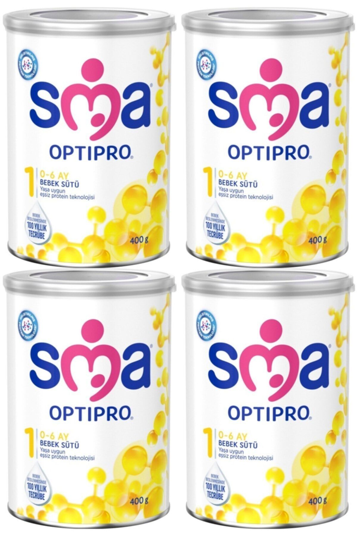 SMA Optipro 1 0-6 Ay Bebek Sütü 400 gr 4 Adet