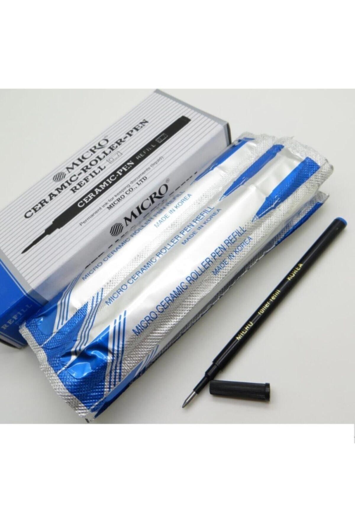 Mikro Micro Roller Kalem Yedeği Seramik Mavi 12ea/m 12 Li (1 Paket 12 Adet)