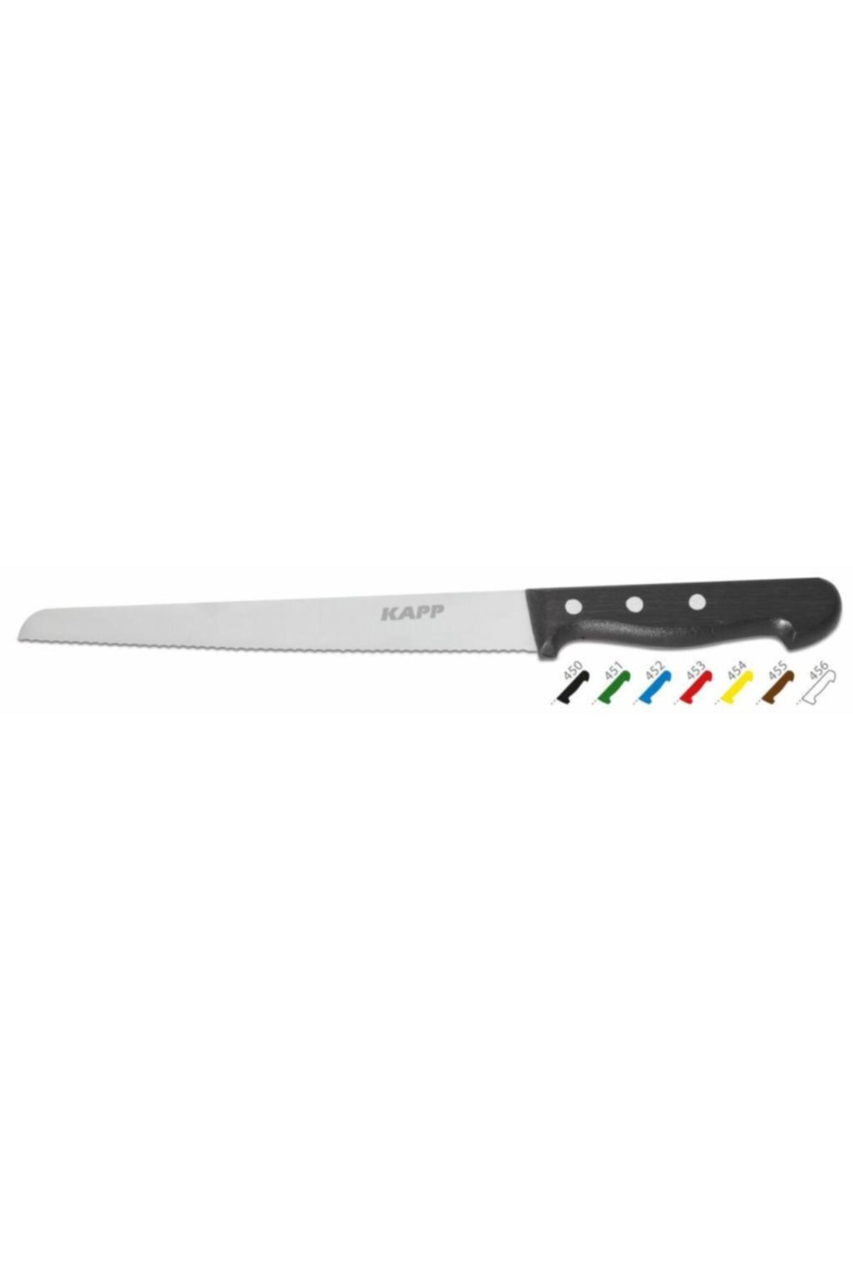 Kapp Dişli Ekmek Bıçağı - Siyah 19,5 Cm