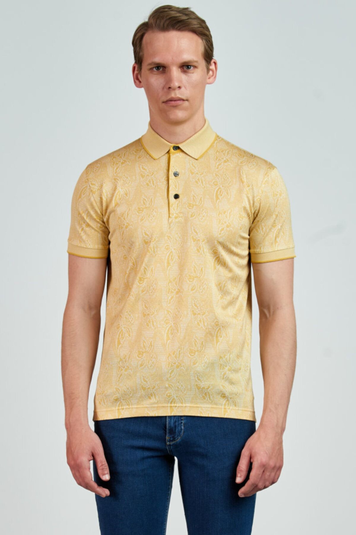 Giovane Gentile Erkek Sarı T-Shirt