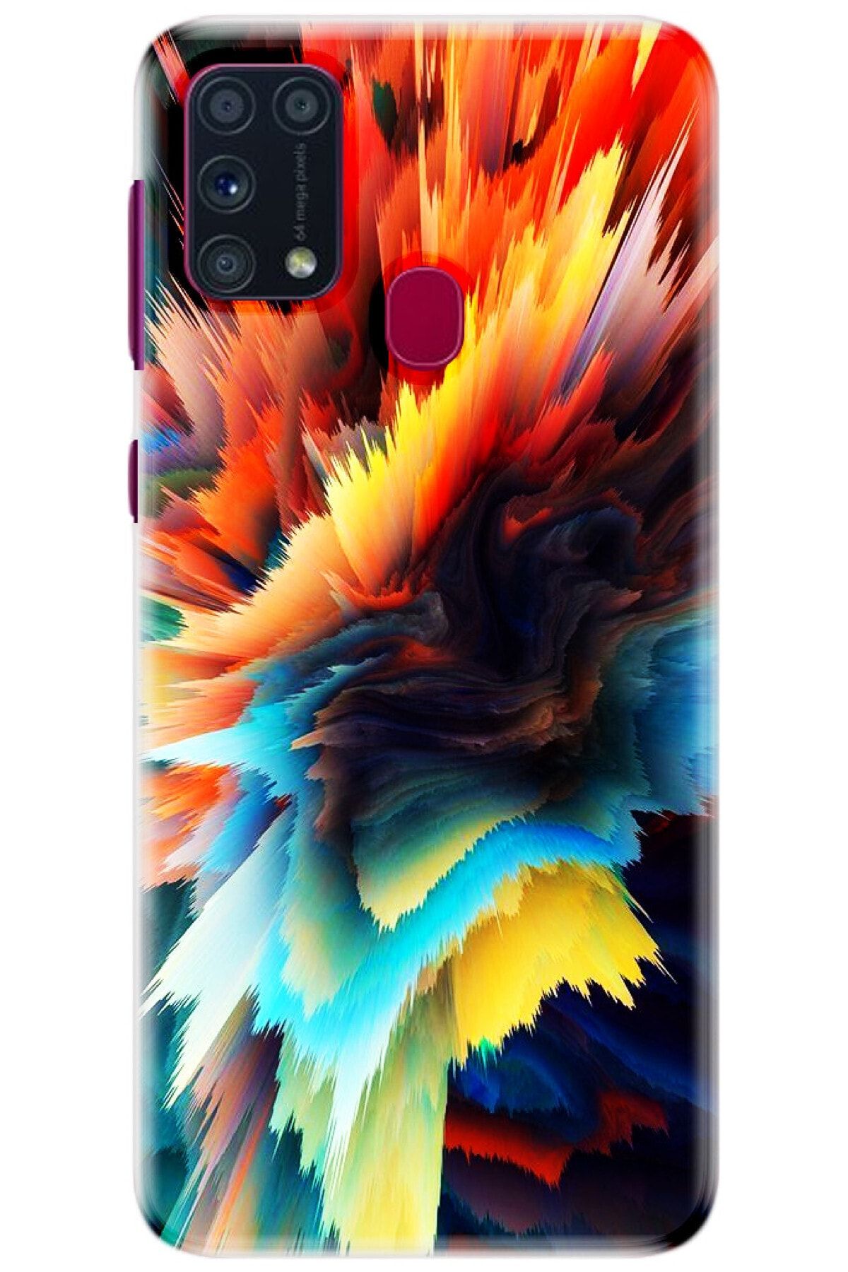 Noprin Samsung Galaxy M31 Kılıf Silikon Baskılı Desenli Arka Kapak