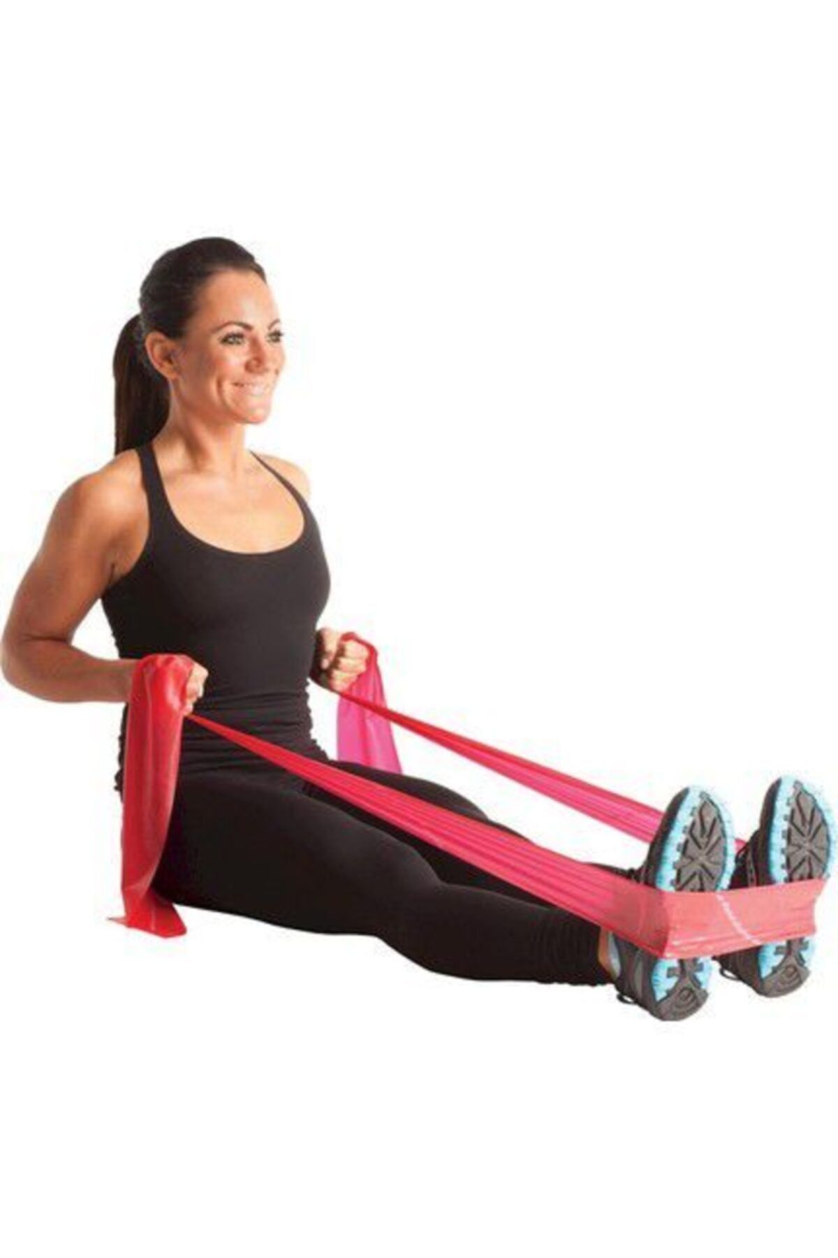 Erzi Plates Bandı Yoga Egzersiz Direnç Lastiği Kuvvet Bandı 2 Adet