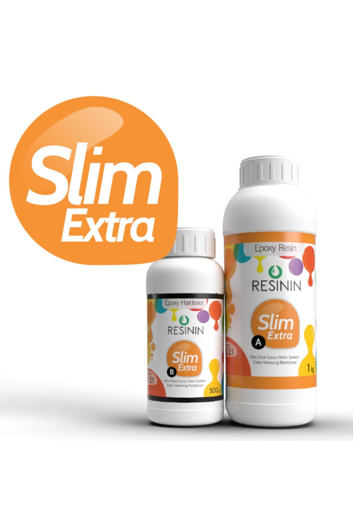 Resinin Slim Extra 1500 gr A+b Ekstra Sararma Dirençli Ultra Şeffaf Epoksi Reçine