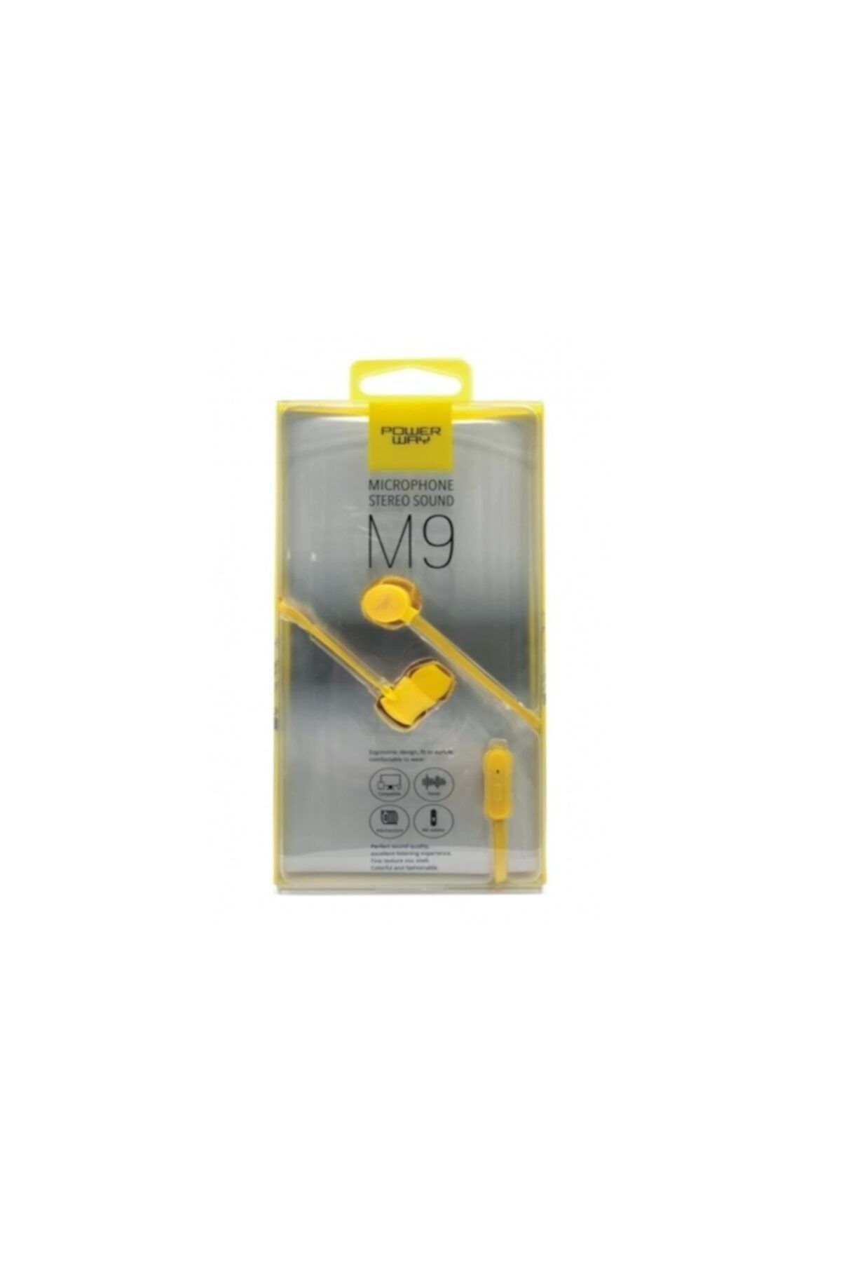 Powerway M9 Mikrofonlu Kulaklık (Sarı)knc00009