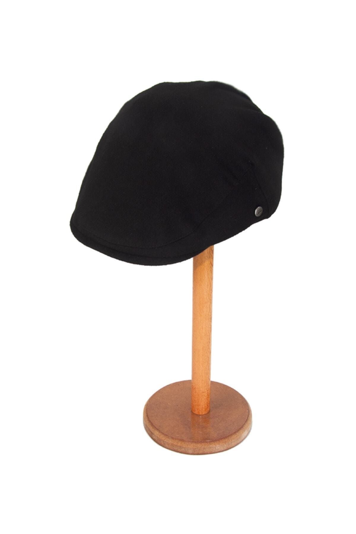 Bay Şapkacı Tükendi - Siyah Erkek Italyan Kasket Şapka
