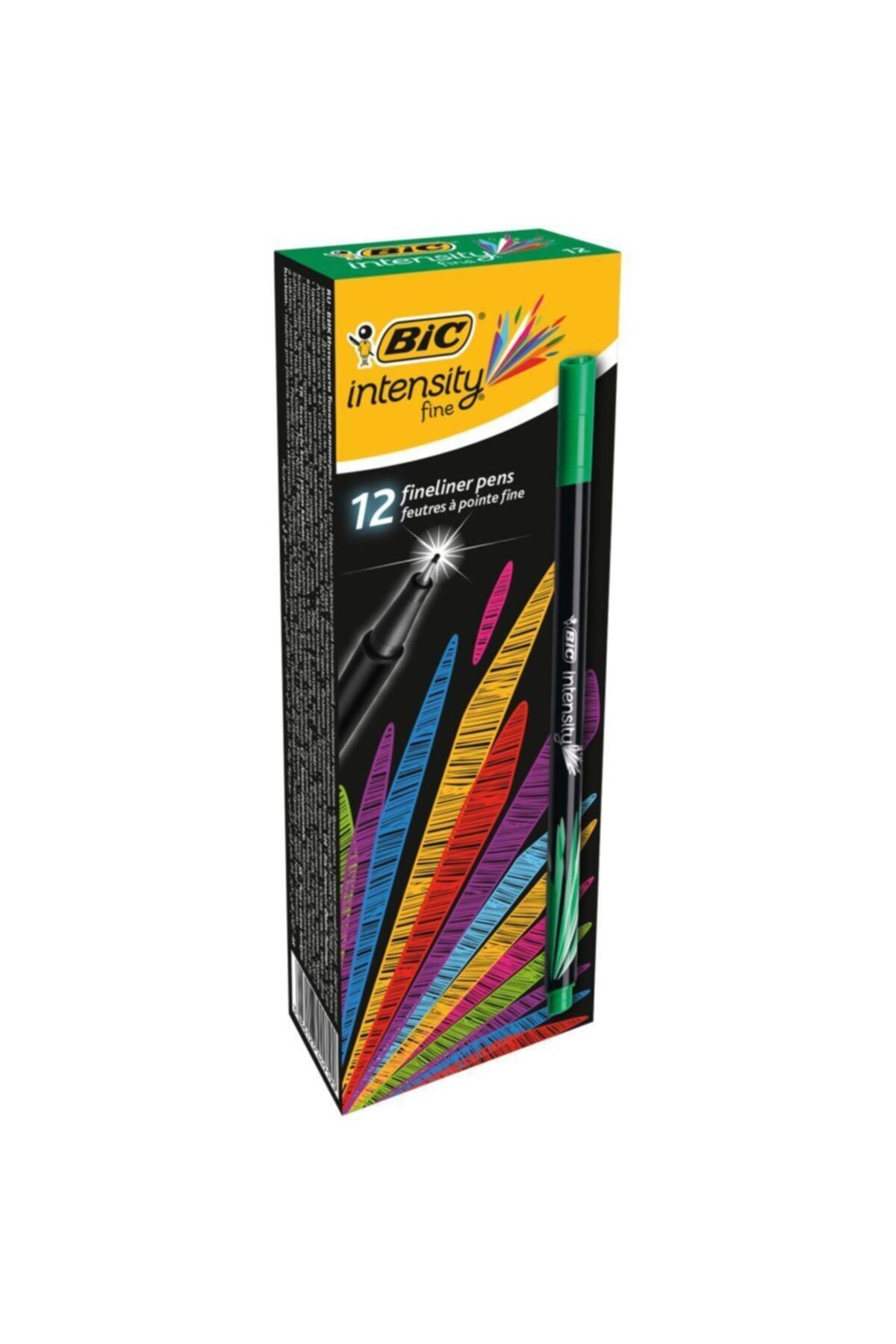 Bic Intensity Fine Liner Keçe Uçlu Kalem 0,8mm Uç, 0,4mm Yazım Kalınlığı Yeşil (12 Li Kutu) 942068