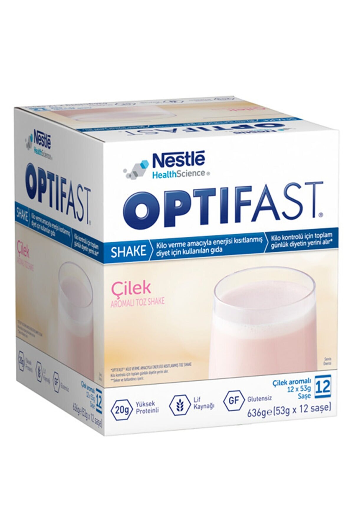 Nestle Optifast Shake Çilek Aromalı Toz 53gr | 12 Saşe