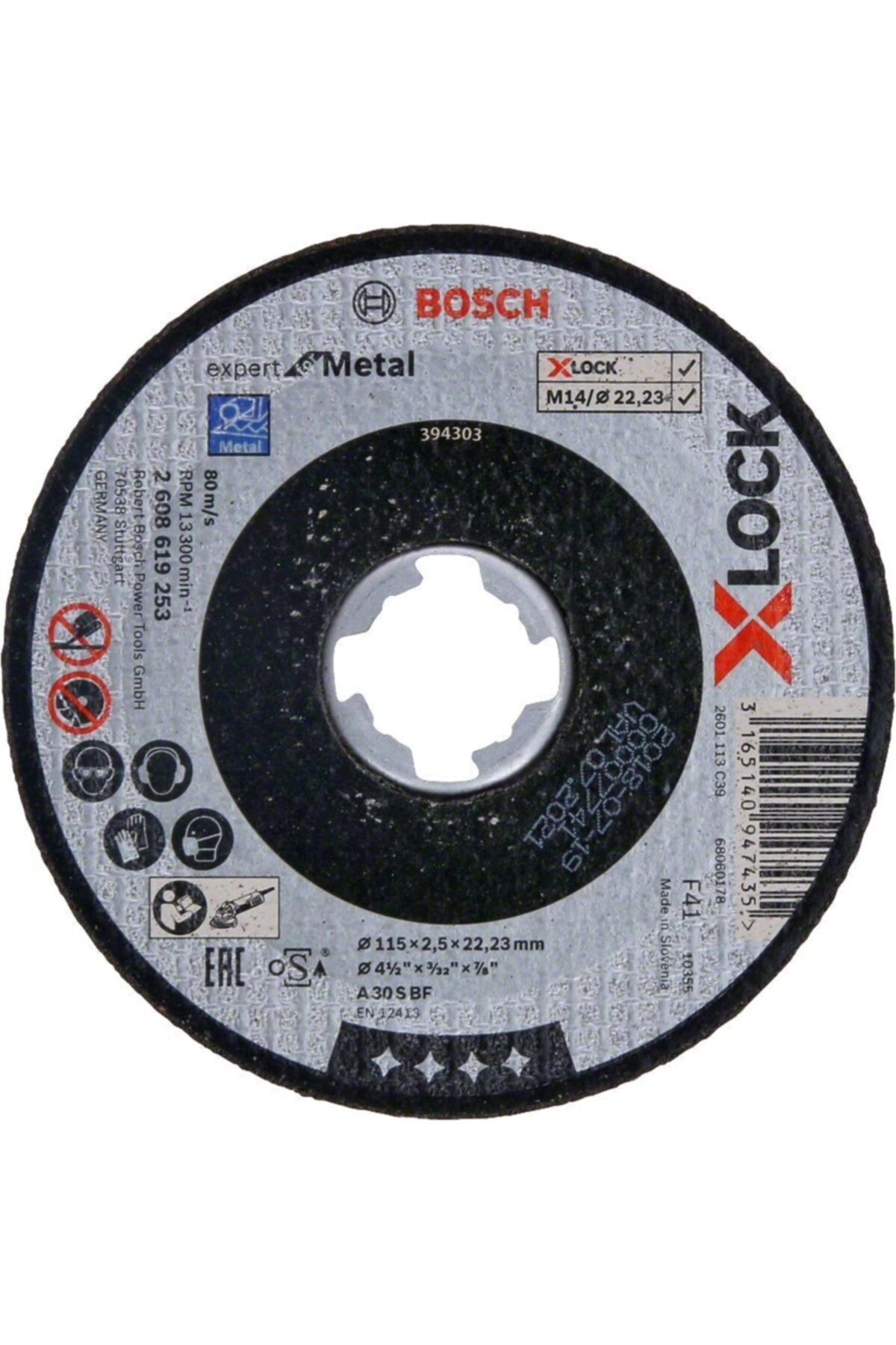Bosch - X-lock - 115*2,5 Mm Expert Serisi Düz Metal Kesme Diski (Taş)