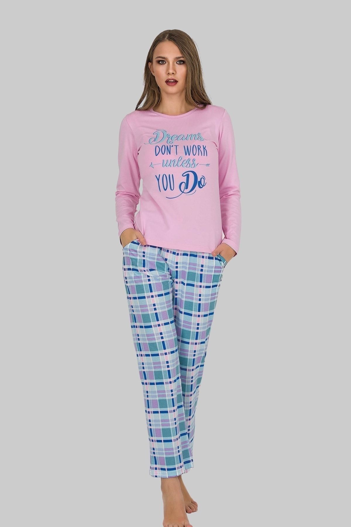 Berrak Bayan Uzun Kol Pijama Takımı