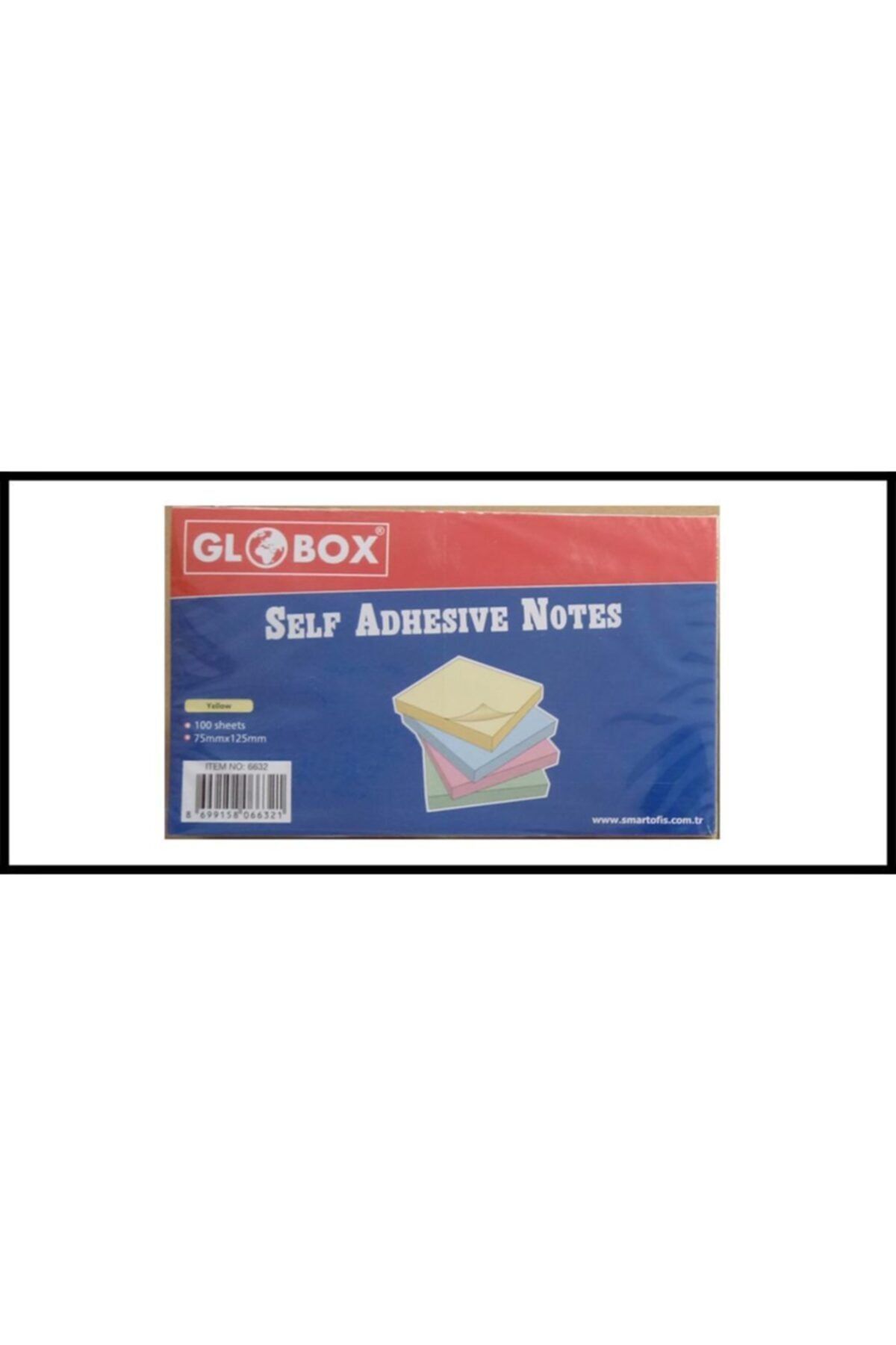 Globox Yapışkanlı Not Kağıdı 75x125mm 100 Yaprak Sarı (12 Li Paket) 6632