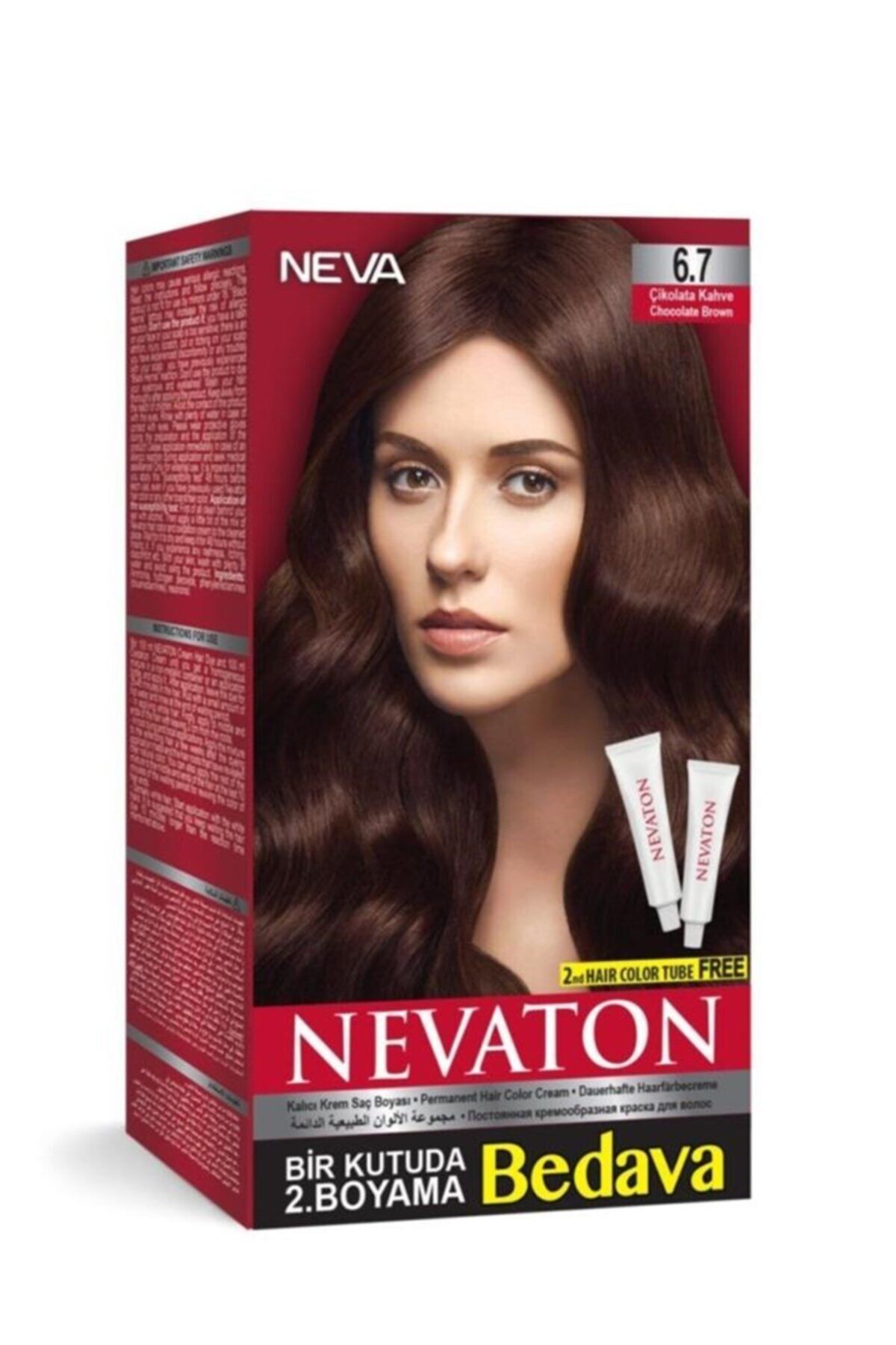 Nevaton 2 Li Saç Boyası 6.7 Çikolata Kahve