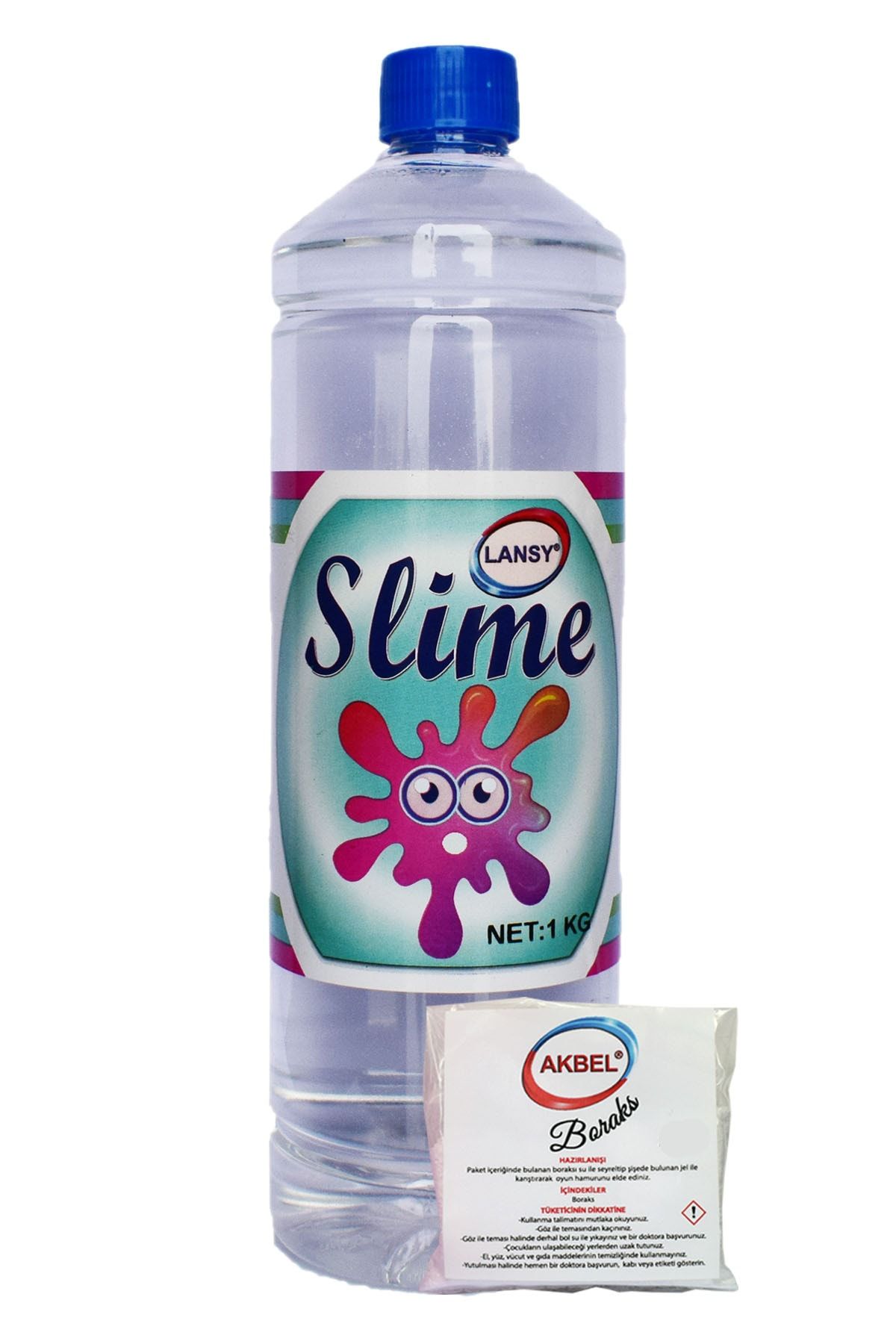 lansy Slime Oyun Jeli Boyasız Şeffaf 1 Kg + 25 gr Boraks