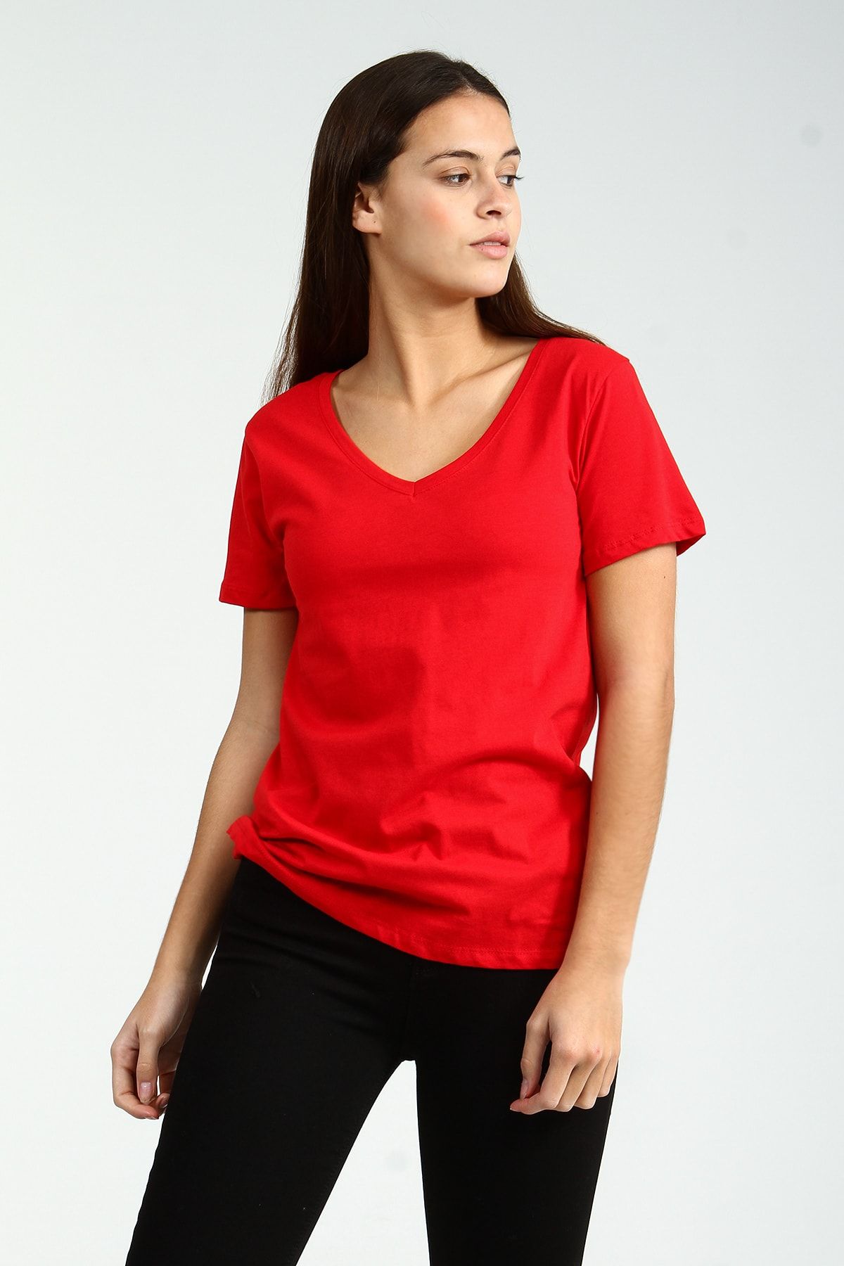 Collezione Kırmızı Kadın Yeşil Spor Regular Kısa Kol T-shirt