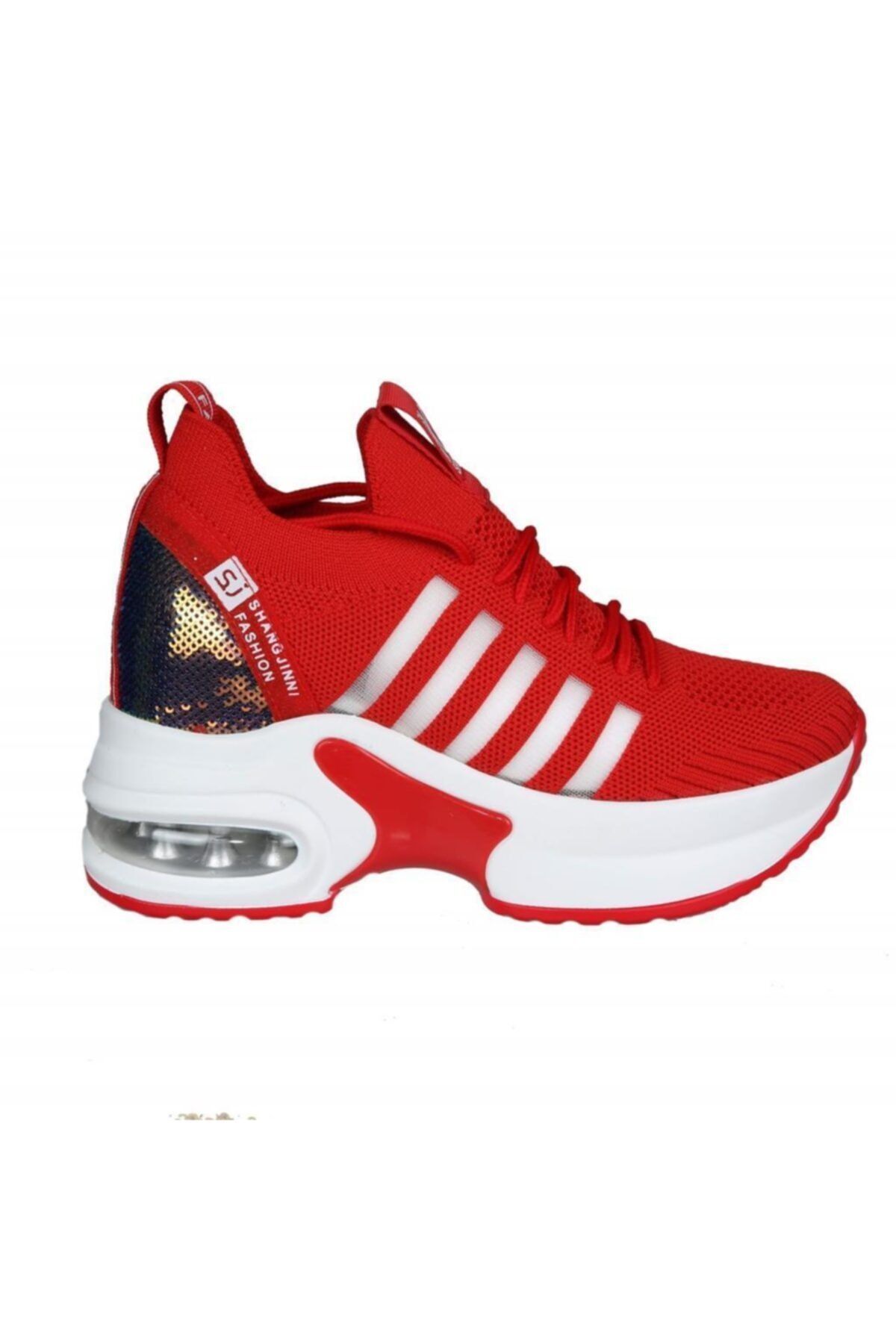 Guja 20y308-7 Dolgu Topuk Kırmızı Kadın Sneakers