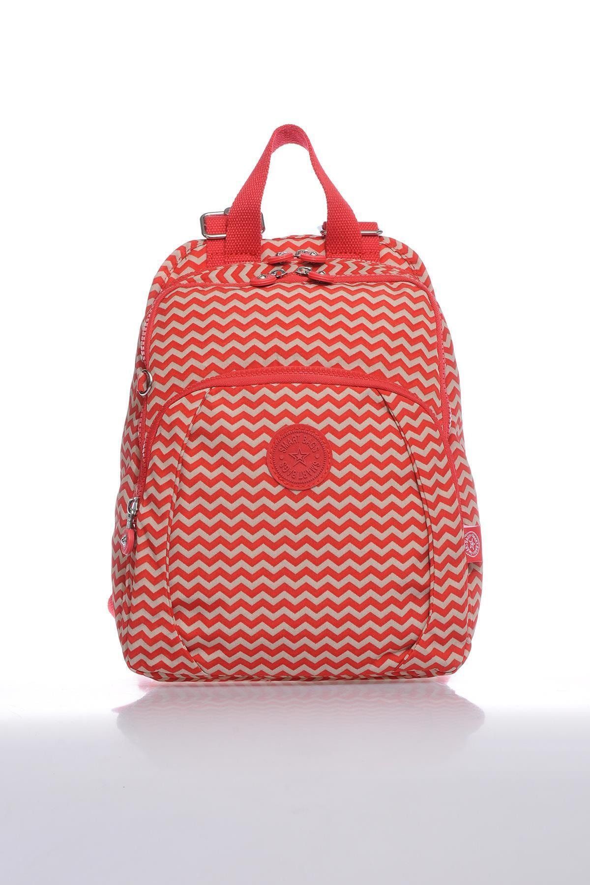 Smart Bags Smb1167-0134 Kırmızı/bej Kadın Sırt Çantası