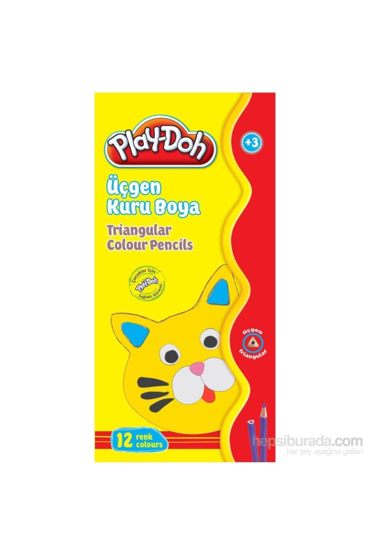 Play Doh Play-doh 12 Renk Boya Kalemi Üçgen Play-ku012