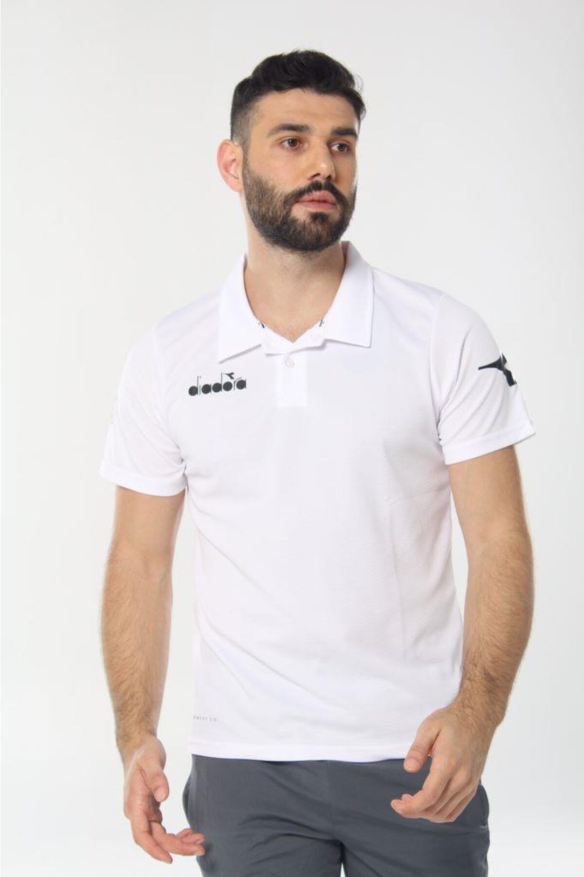 Diadora Nacce Beyaz Polo Yakalı T-shirt - 1tsr06-beyaz