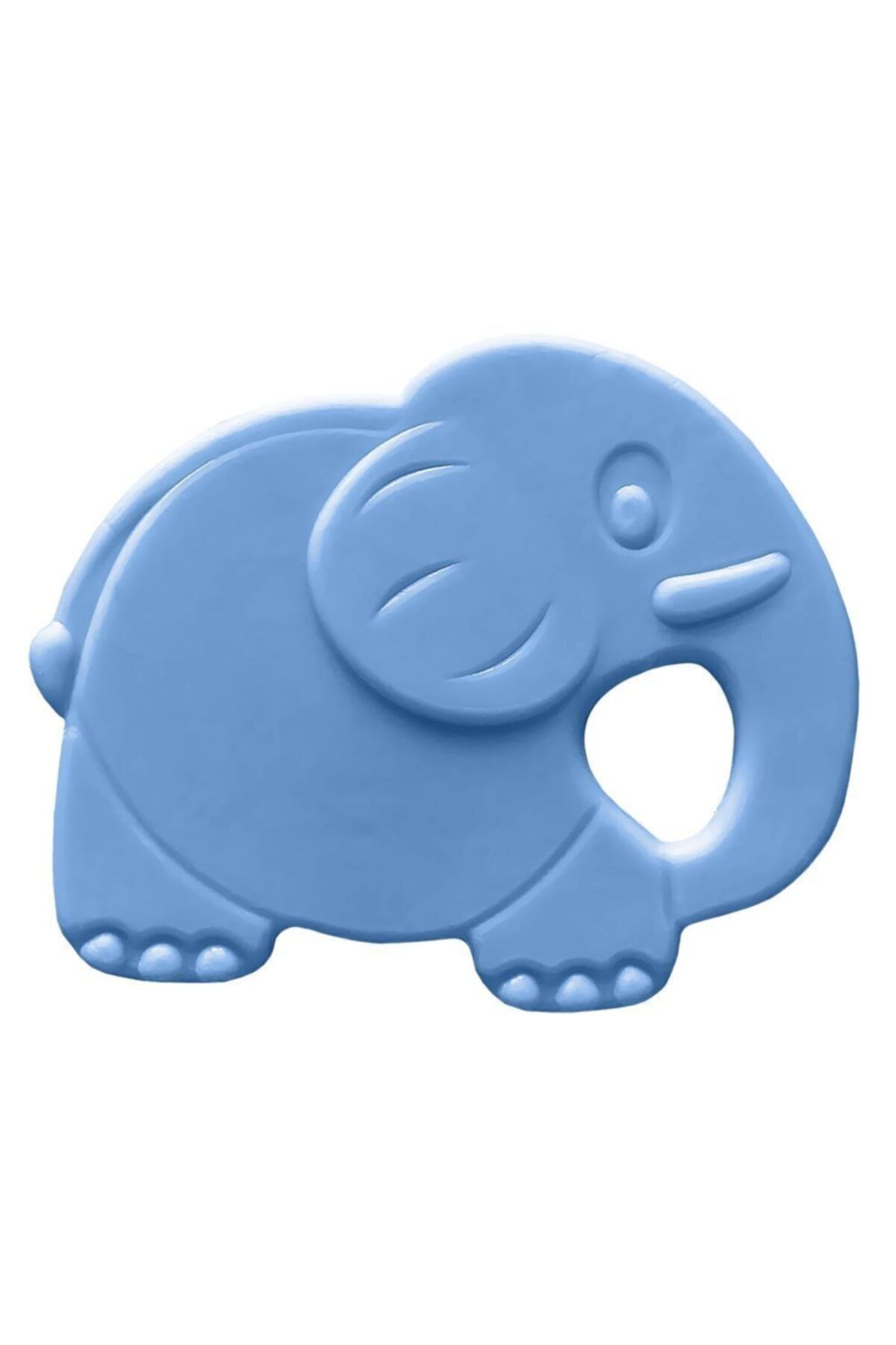 Bambino Kauçuk Yumuşak Diş Kaşıyıcı - Fil Figürlü Mavi