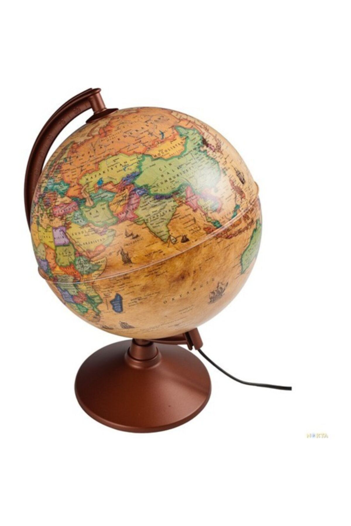 Gürbüz Işıklı Antik Küre / Dünya Küresi 26cm 44261