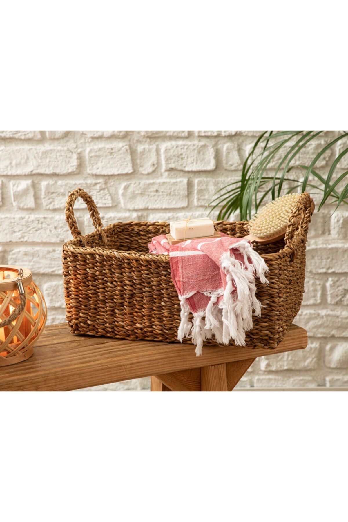 English Home Natural World Hasır Sepet 36x27x15cm Kahve Fiyatı