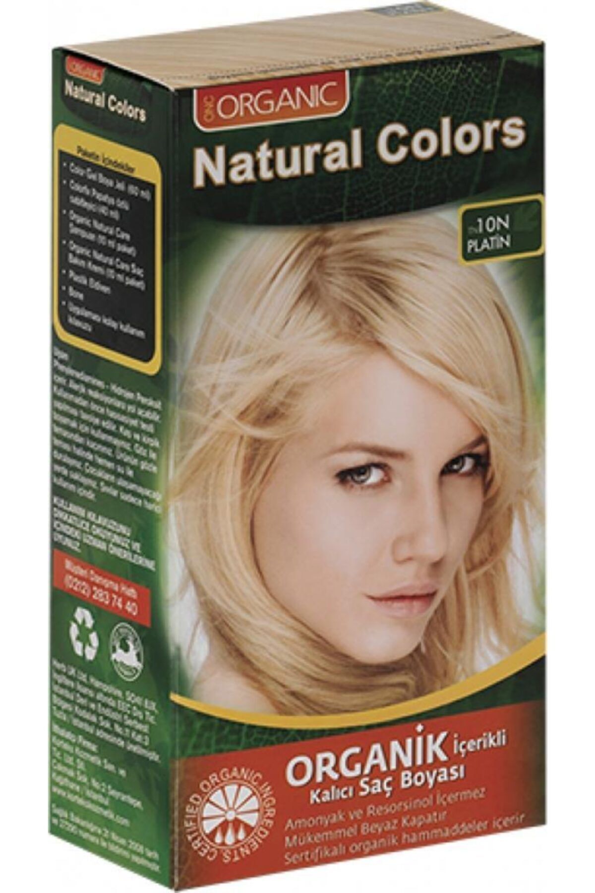 Organic Natural Colors Natural Colors Organik Saç Boyası 10n Platin