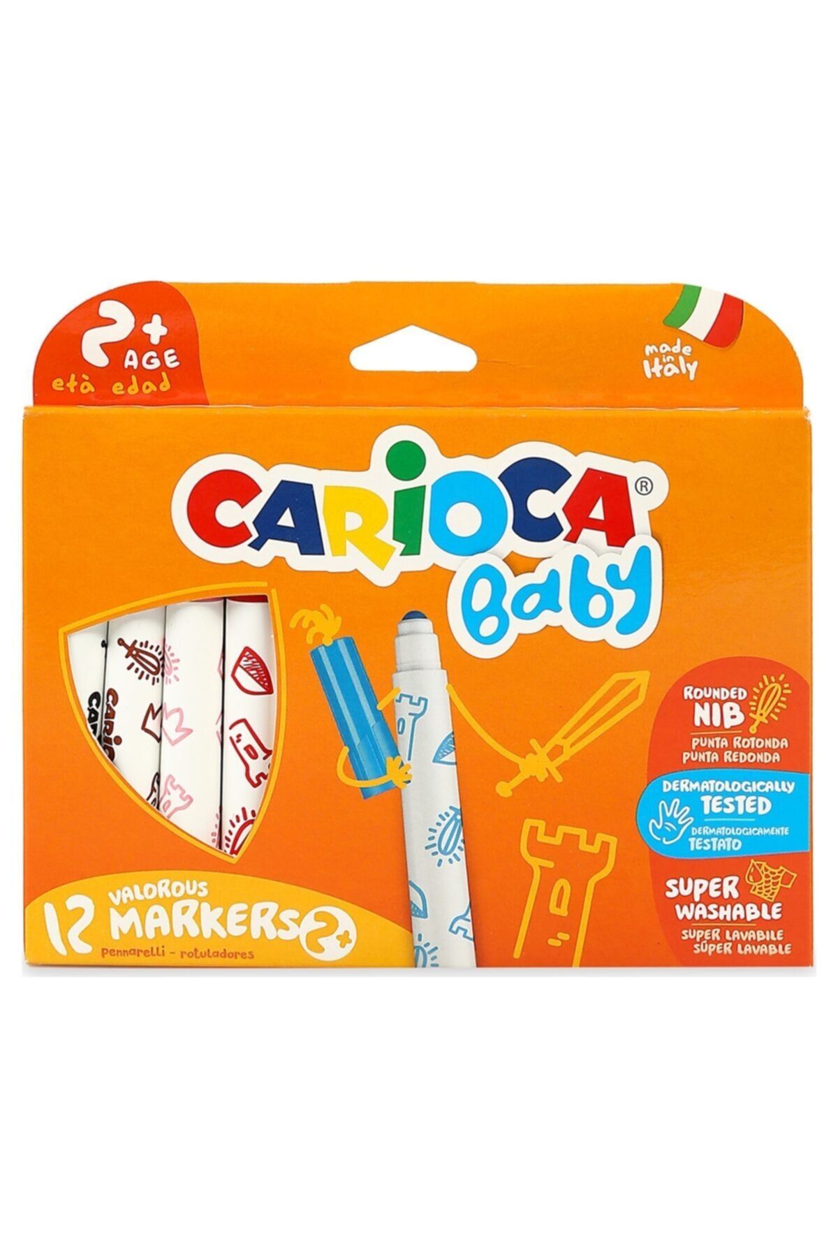 Carioca Baby Yıkanabilir Jumbo Keçeli Boya Kalemi 12'li 42814